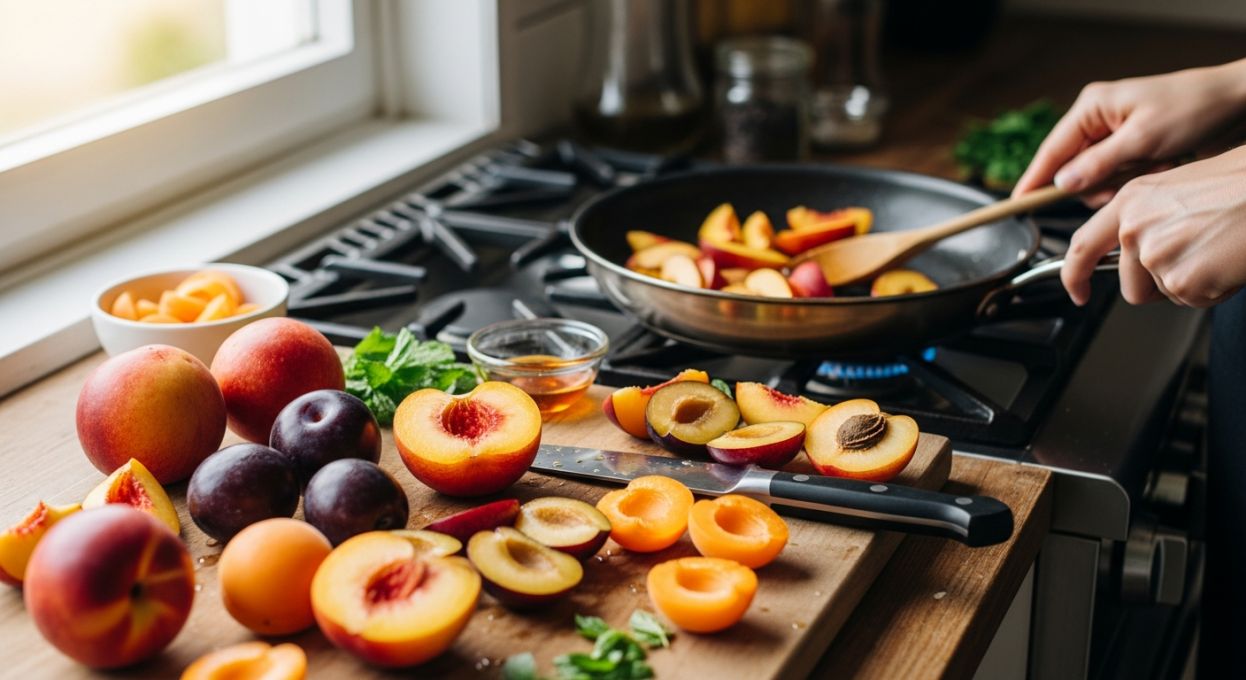 Cuisine rapide avec les fruits à noyau de l’été