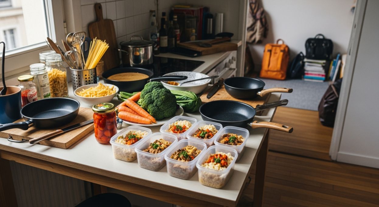 Batch cooking pour étudiants : solutions simples avec peu de matériel