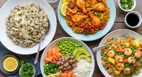 Repas faciles avec du riz : 4 recettes inratables pour tous les jours